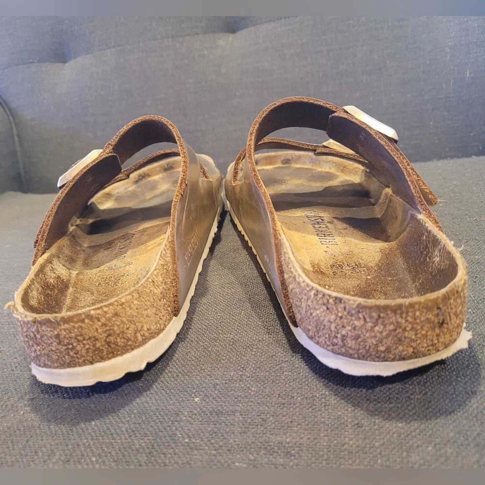 SOLD โ SOLD โ SOLDโ-RoseGold/MetallicCopper BIRKENSTOCK Arizona Soft Footbed,38R - Picture 3 of 12
